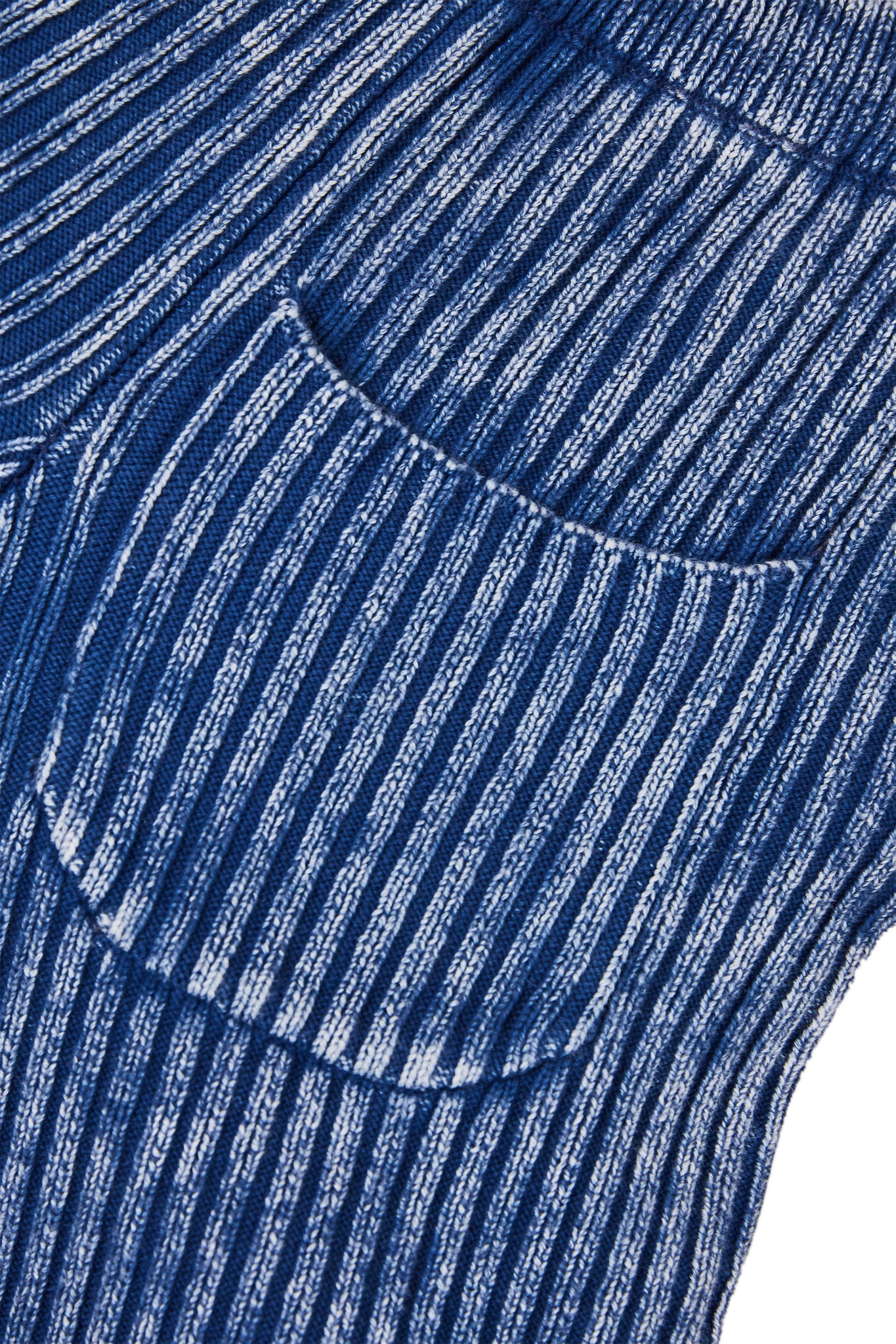 MIAOYAN24 autumn and winter wave blue double-layer washed knitted denim striped carrot trousers