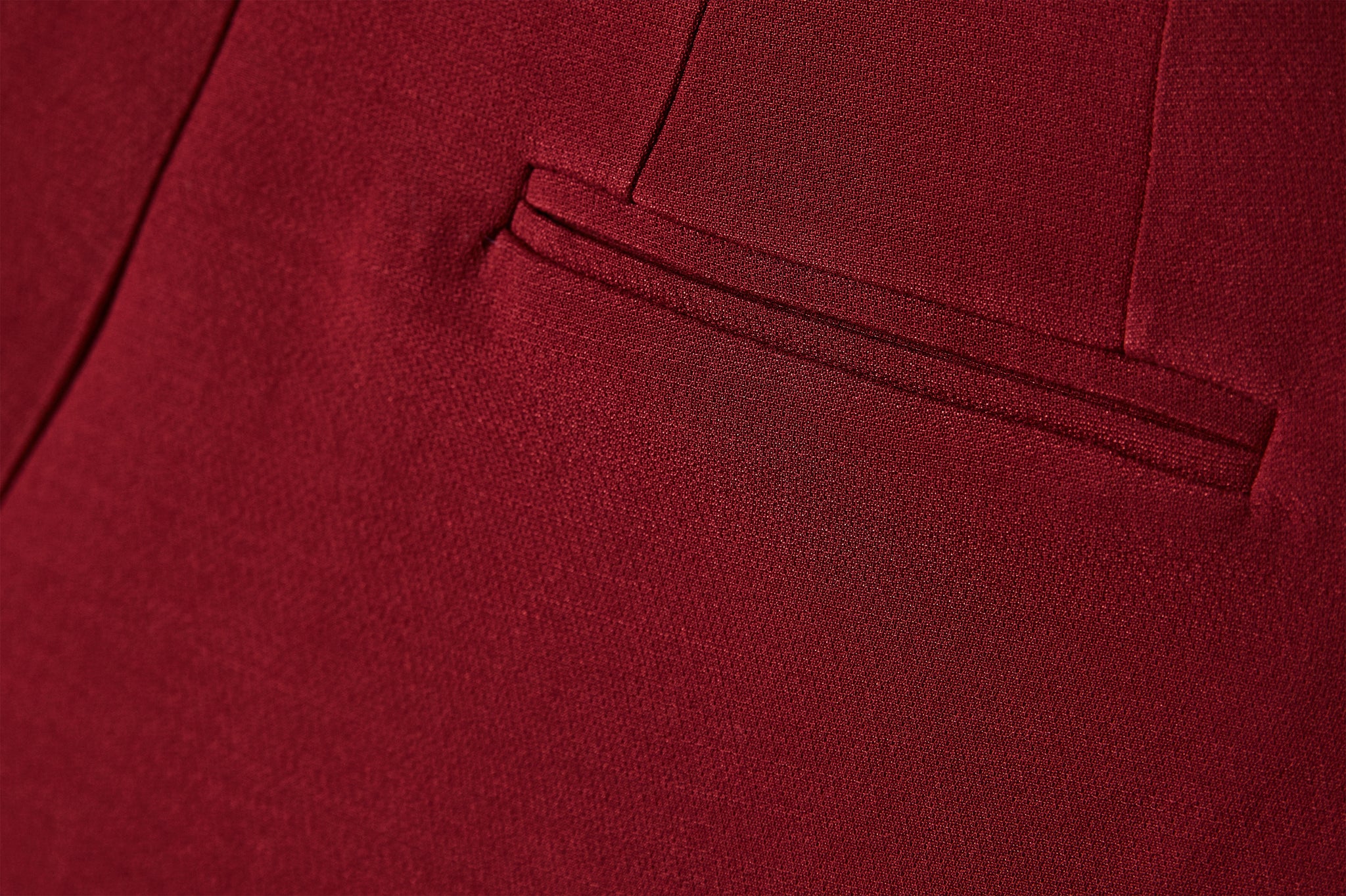 MIAOYAN24 autumn and winter red basic silk wool slim trousers