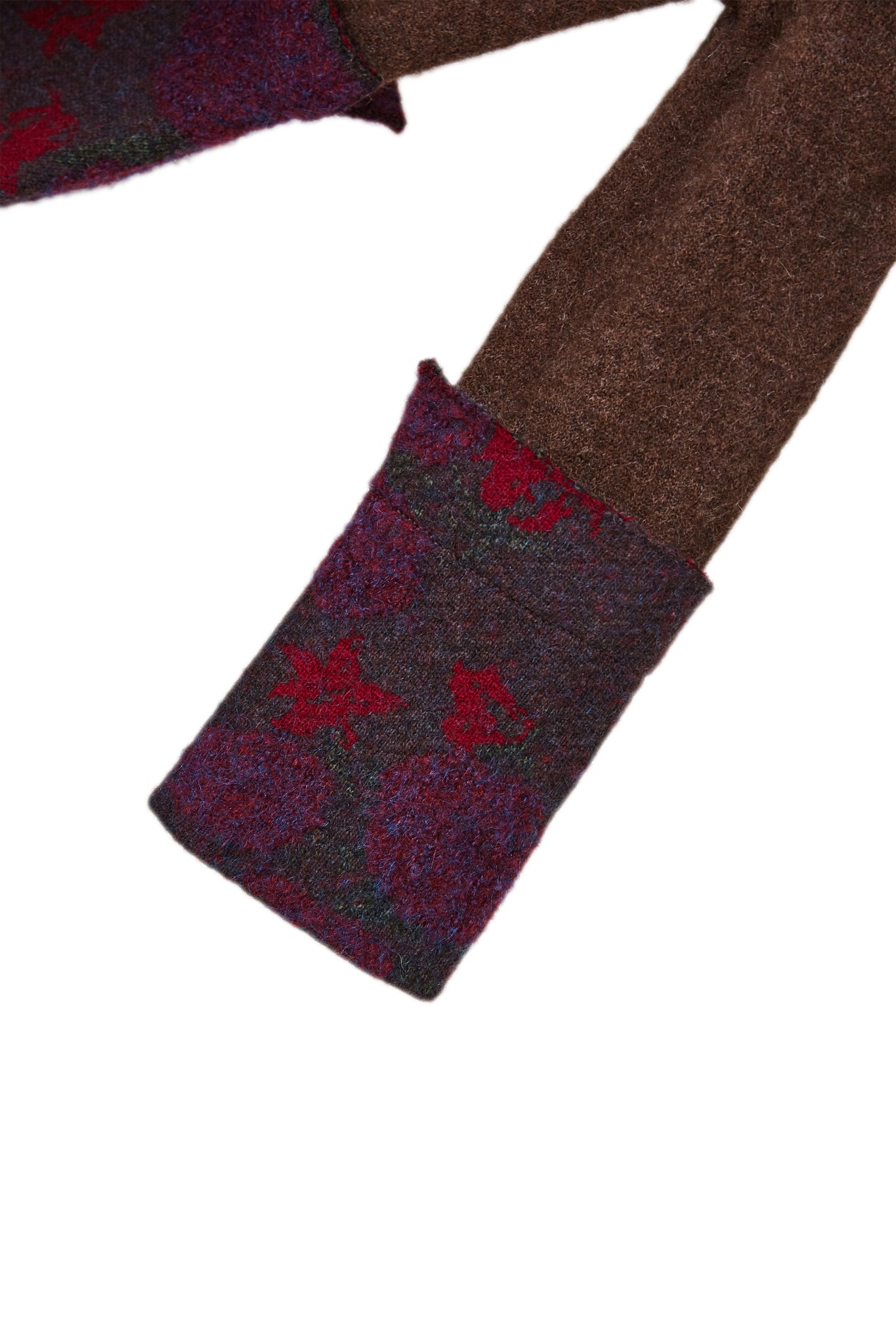 MIAOYAN24 autumn and winter heavy stitching knitted jacquard hand-woven wool dress