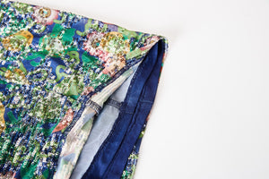 MIAOYAN25 Spring and Summer Butterfly Sequin Print A-Line Skirt