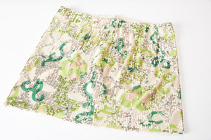 MIAOYAN25 Spring and Summer Butterfly Sequin Print A-Line Skirt