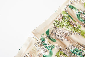 MIAOYAN25 Spring and Summer Butterfly Sequin Print A-Line Skirt