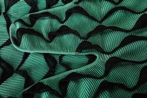 MIAOYAN25 Spring and Summer Green Knitted Three-Dimensional Twisted Flower Pleated Slanted Tail Dress