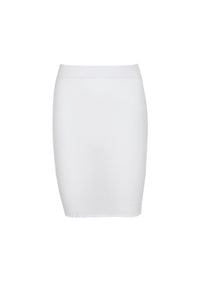 MIAOYAN25 Spring/Summer Peacock Green/Black/White Knitted A-Line Skirt