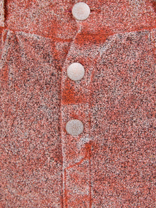 MIAOYAN25 Spring and Summer Burning Red Washed Knit Straight Button Skirt