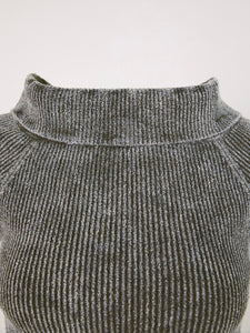 MIAOYAN25 Spring and Summer Orange/Gray/Red Washed Knitted Sleeveless Lapel Top