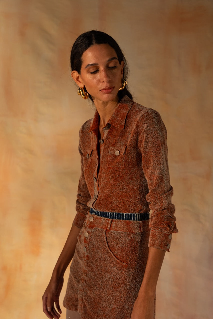 MIAOYAN25 Spring and Summer Washed Knitted Lapel Cardigan Top