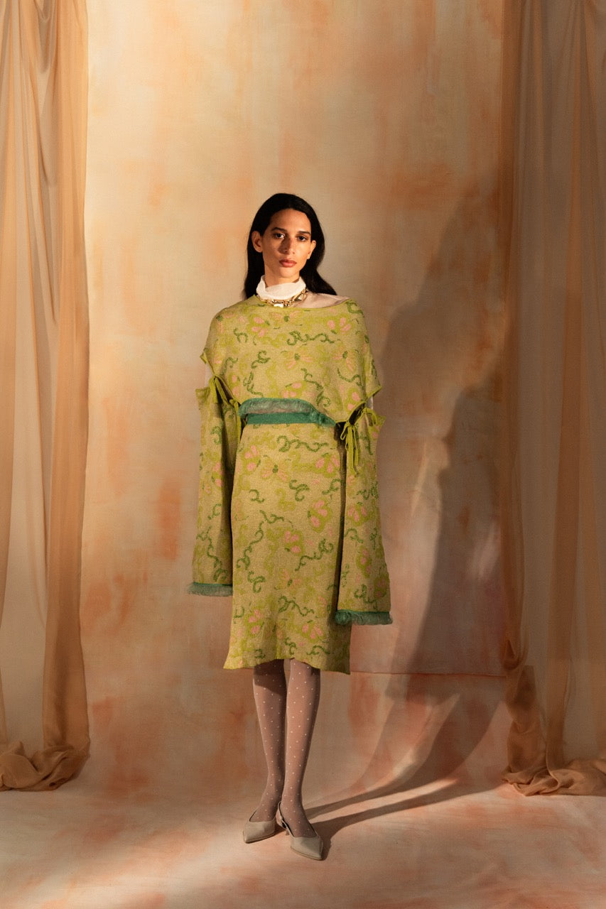 MIAOYAN25 Spring and Summer Knitted Printed Elastic Skirt